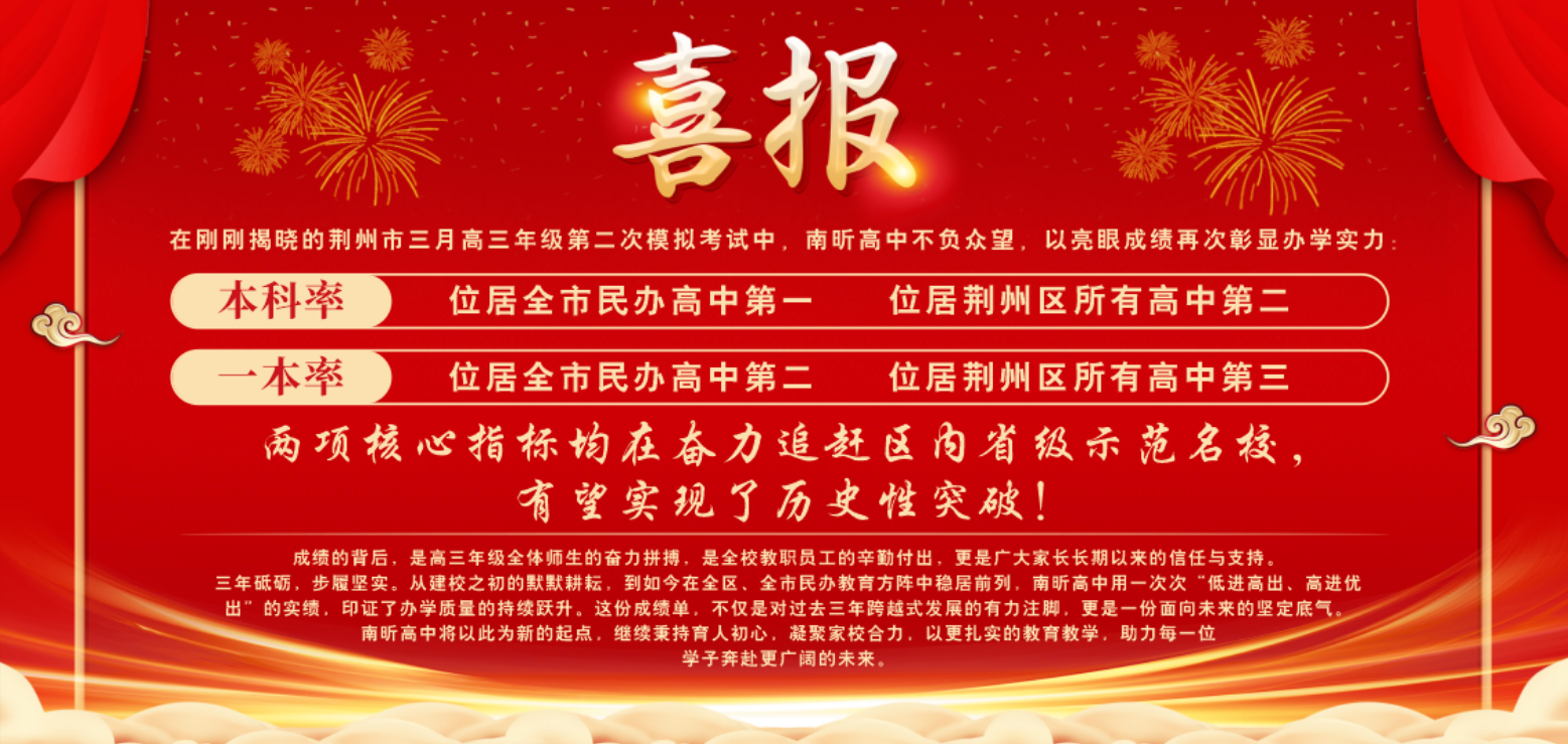 三年跨越谱新篇，南昕高中二模再创佳绩